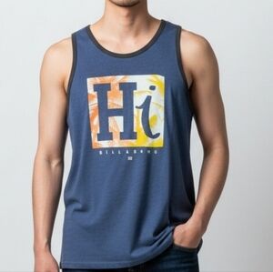 Billabong "Hi" Navy Blue Graphic Tank Top